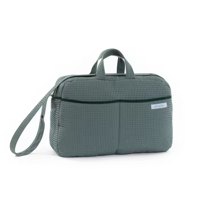 Mi Bollito – Bolso de maternidad Crossbody para carrito de bebé y para hospital. Bolsa organizadora práctica y elegante de gran capacidad. Producto fabricado en España. (Verde) - FIJALO - Los mejores complementos para tu bebé. - 1