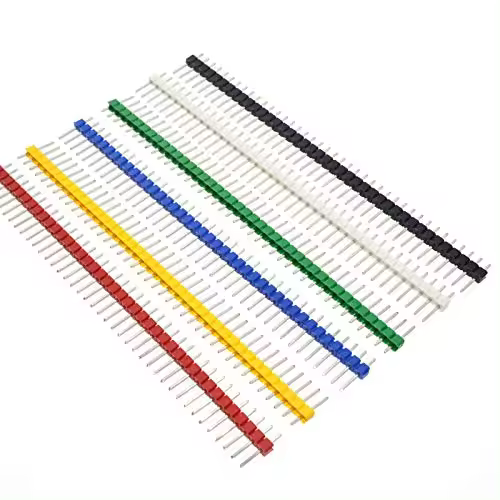 Pack de 5 Tiras de Pines Macho 1x40 Blanco - Componentes de Ordenador - 1