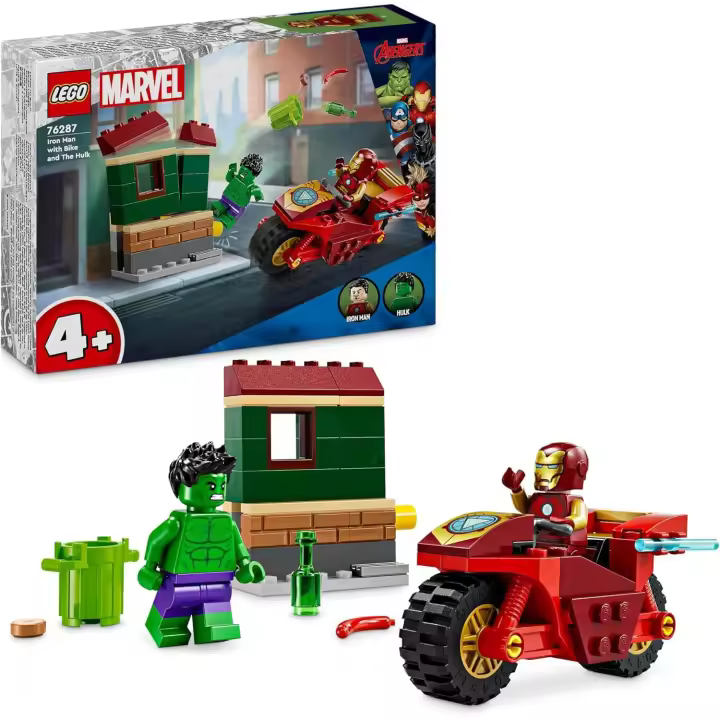 Lego Marvel Iron Man con Moto y Hulk Lego 76287 - 1