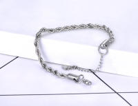 Pulsera De Acero Inoxidable Con Cadena De Enredado Para Hombres Y Mujeres Lokaer Estilo Hip Hop/Rock Plataforma De Fiesta Bangle B21138 - details 4
