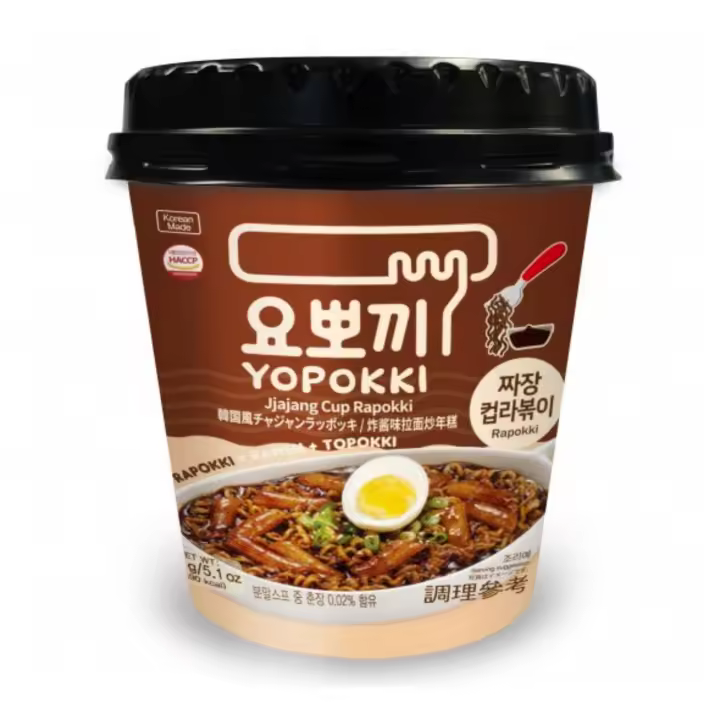 Rapokki Coreano( Ramen+ Topokki), Yopokki,pasteles de arroz, 5 sabores (dulce& picante, kimchi,  picante, curry,  Jjajang) - 1