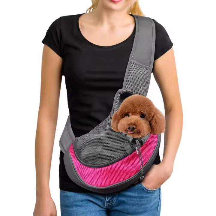 Correa para mascotas Correa para manos libres Bolso para perros Correa de viaje para perros y gatos Bolsa de malla transpirable - 1