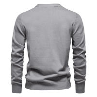 2024 nuevo Otoño e Invierno chaqueta suéter con cuello en V para hombres cárdigan de tamaño europeo chaqueta suéter delgada y moderna para hombres - details 2
