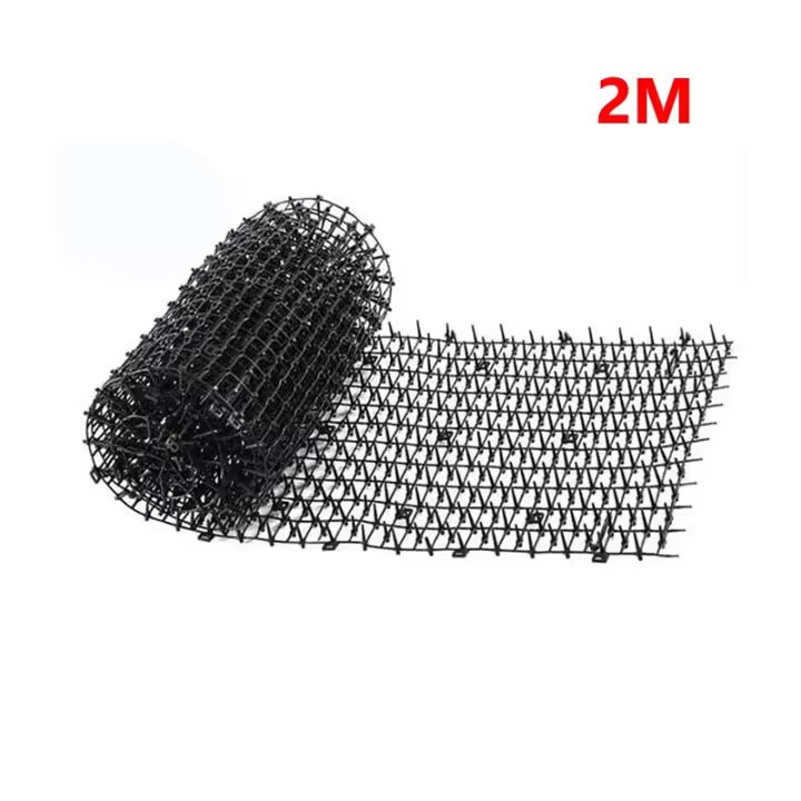 Alfombra Repelente De Gatos 2M/4M Para Jardín Con Espigas De Piquete Anticat Net Deterrente Para Mantener Gatos Perros Lejos De Rastrillar Subir Pet Supplies Negra Impermeable - 1