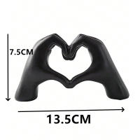 Escultura De Mano Y Corazón Dorado Para Sala De Estar Dormitorio Estilo Clásico Posmodernista Adorno Único Para Mujeres - details 7