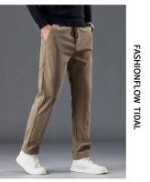 Pantalones De Corduroy Para Hombre Moda Otoño Invierno Tejido De Veludo Bo'ao Pantalones Rectos Negocios Cintura Media Talla Regular - details 8