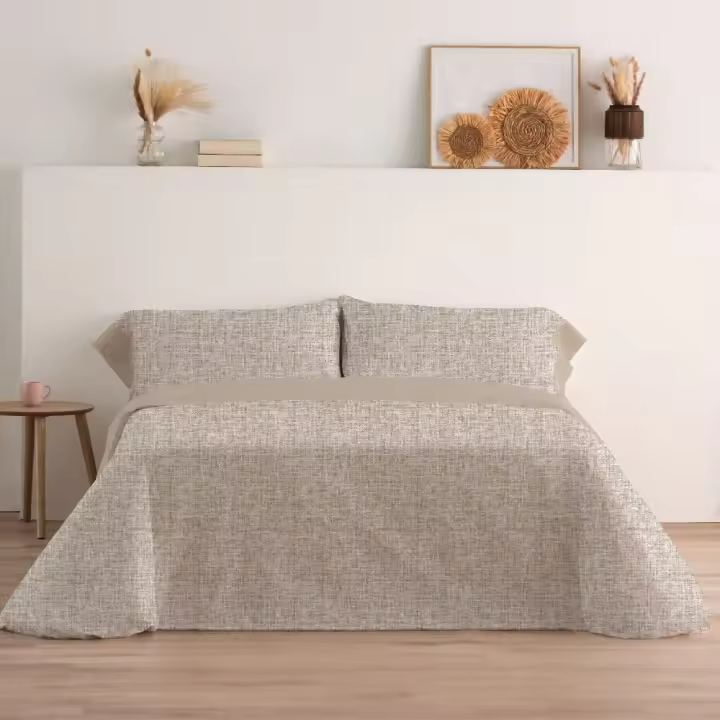 Carpe Diem Juego Sabanas Primavera Verano FALSET Lino 50% Algodón Cama 90,105,135,150,160,180,200 Tratamiento Antibolitas - 1