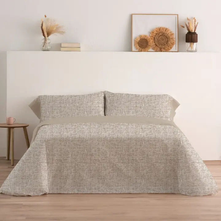 Carpe Diem Juego Sabanas Primavera Verano FALSET Lino 50% Algodón Cama 90,105,135,150,160,180,200 Tratamiento Antibolitas - 1
