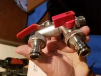 Grifo De Jardín De Latón Con Doble Cabeza 1 Entrada 2 Salidas Conector De Agua Para Balcones Y Jardines Material Metálico Estándar BS - details 15