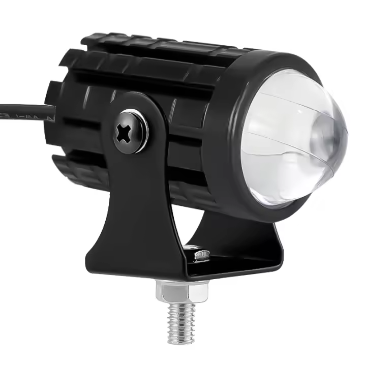Faros De Moto 12V 24V Luz Trabajo LED Proyector Lente Antiniebla Auxiliar Blanco Amarillo Para Coche - 1