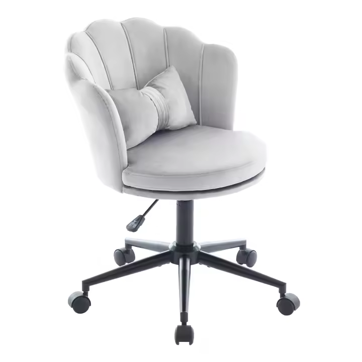 Modern diseño, Changeling Silla, Silla de oficina, respaldo en forma de pétalo, cojín lumbar en forma de Mariposa, regulable en Altura, suave cojín de asiento. Adecuado para Sala de estar, dormitorio, oficina, etc. - 1