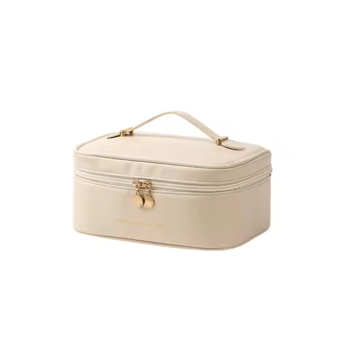 La Bolsa de Cosméticos, Neceser Viaje Hombre with Asa y Compartment, Beige - 1