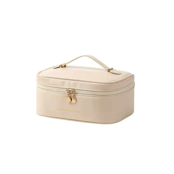 La Bolsa de Cosméticos, Neceser Viaje Hombre with Asa y Compartment, Beige - 1