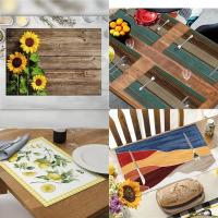 Mantelos De Lino Navideños Con Diseño De Árboles Nieve Y Gnomos Tapetes De Mesa Ecológicos Para El Hogar Y Hoteles - details 0