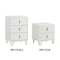 SoBuy FBT115-L-W Mesita de Noche Mesa Auxiliar Mobiliario de Salón Moderno con 3 Cajones Blanco ES - details 1