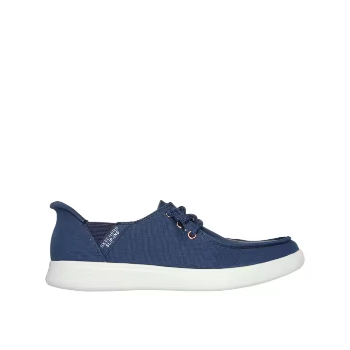 Skechers 114814_NVY Mocasines náuticos para mujer azul marino en textil 80249 - 1