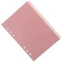 Divisores De Encuadernador A5 6 Piezas Tablas De Índice Plásticas Rosa Vertical Para Oficina Y Hogar - details 2