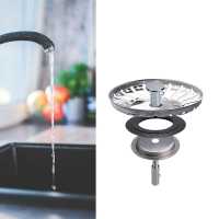 Ociodual Tapón Colador para Desagüe de Fregadero Diametro 83 mm Acero Inox Filtro de desechos Cesta de Drenaje para Fregaderos - details 4