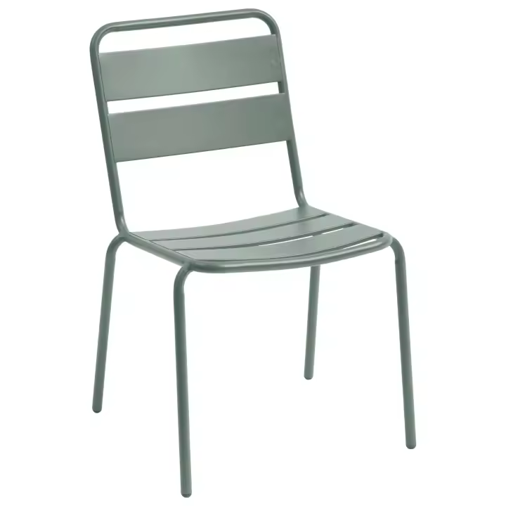 Phuket - Conjunto de 2 Sillas de Exterior 52 cm, Acero, Verde Oliva, Cómodas y Decorativas, Muebles de Exterior - 1