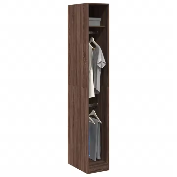 vidaXL Armario de madera de ingeniería 30x50x200 cm en color Gris sonoma/Negro/Gris hormigón y más | almacenamiento funcional diseño moderno para baño dormitorio sala - 1