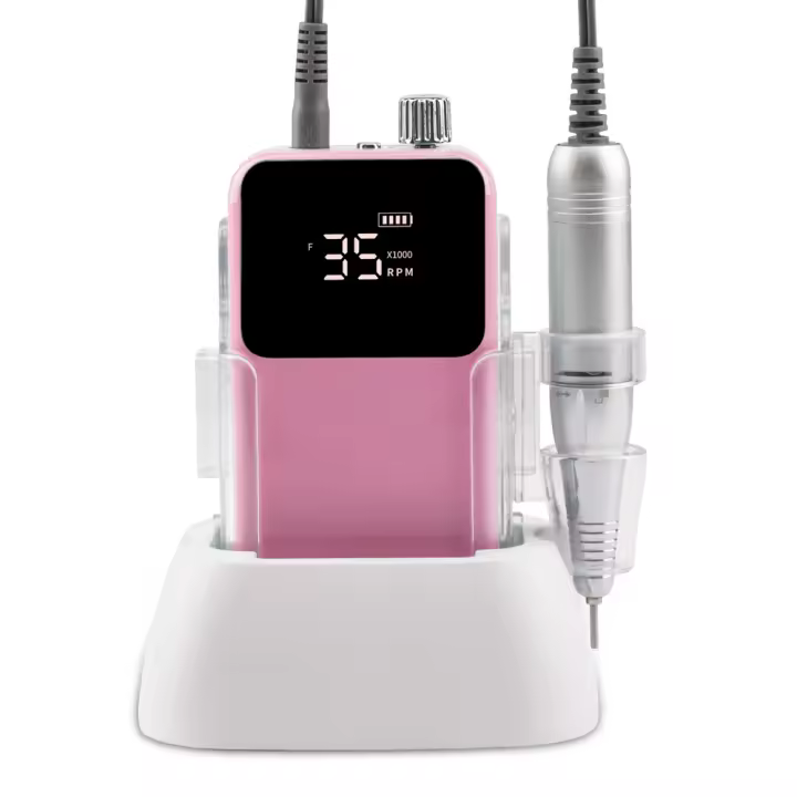 Máquina De Uñas Eléctrica Profesional Recargable 35000RPM Accesorios De Uñas Pulidora De Gel De Uñas Bajo Ruido Con Caja De Almacenamiento - 1