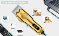 Cortador De Pelo Para Perros Profesional Trimmer De Gato Recargable Máquina De Corte Silenciosa Para Peluquería De Mascotas - details 2
