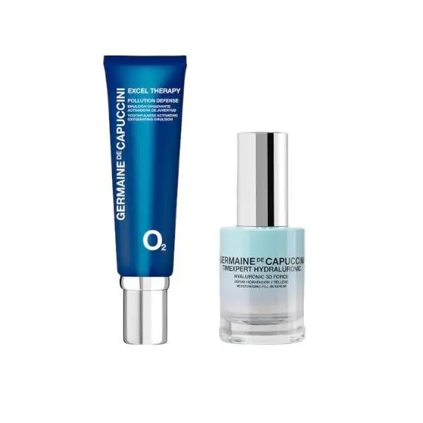 Germaine de capuccini Excel Therapy Emulsión oxigenante activadora de juventud 50ml + Hyaluronic serum 3D Force Timexpert Hydraluronic 30ml - 1