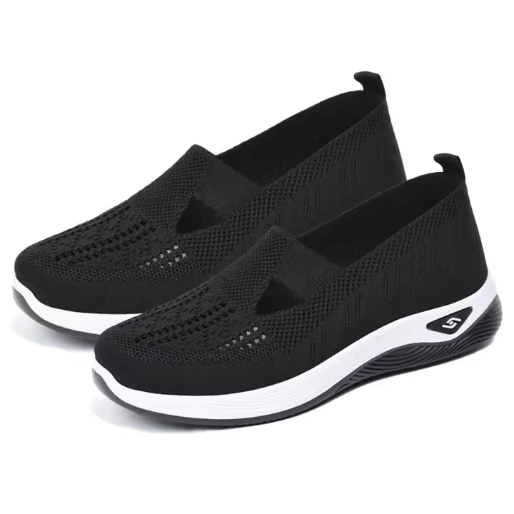 Zapatos De Verano Para Mujer Transpirables De Malla Suela Antideslizante Casual Plataforma Ligera Slip on Para Caminar - 1