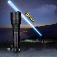 Linterna Táctica LED Recargable De Potencia Máxima 1000000LM Con Lente Zoom Ajustable 800W Luz De 3000m Para Caza Pesca Y Emergencias - details 1