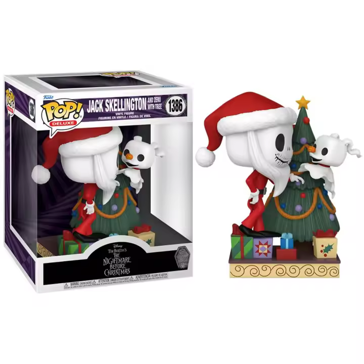 Funko Pop! Pesadilla Antes de Navidad 30 Aniversario - Jack y Zero con el árbol, 72382, Nº1386 - 1