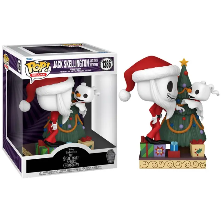 Funko Pop! Pesadilla Antes de Navidad 30 Aniversario - Jack y Zero con el árbol, 72382, Nº1386 - 1
