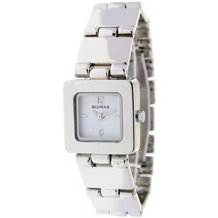Blumar Bl-09668  Reloj Para Para Mujer Color Plateado - 1