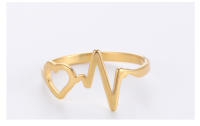 Anillo De Acero Inoxidable Cazador Para Mujer Con Diseño De Corazón Vacío Moda Para Navidad Cumpleaños Amigos Regalos Anillo De Dedo Para Enfermera Médico - details 5