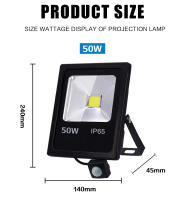 Lámpara De Inundación LED IP65 Impermeable Con Sensor De Movimiento 220V 50W 30W 10W Luz Exterior Spot Moderna En Aluminio - details 3
