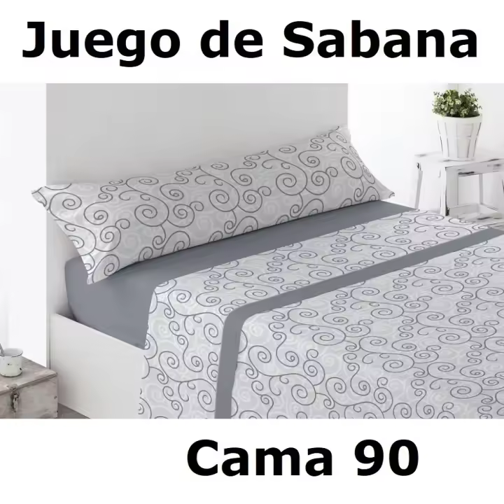 Juego Sábanas para Cama De 90, 3 Piezas ,Sábana Bajera, Encimera, Funda de Almohada,microfibra 100% poliester,cm,fespu - 1