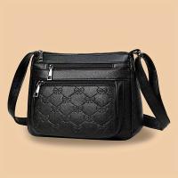 Bolso De Hombro Y Cruzado Para Mujer Textura PU Estilo Clásico Patrón Geométrico Bolsa De La Madre Bolso Medio Versátil - details 1