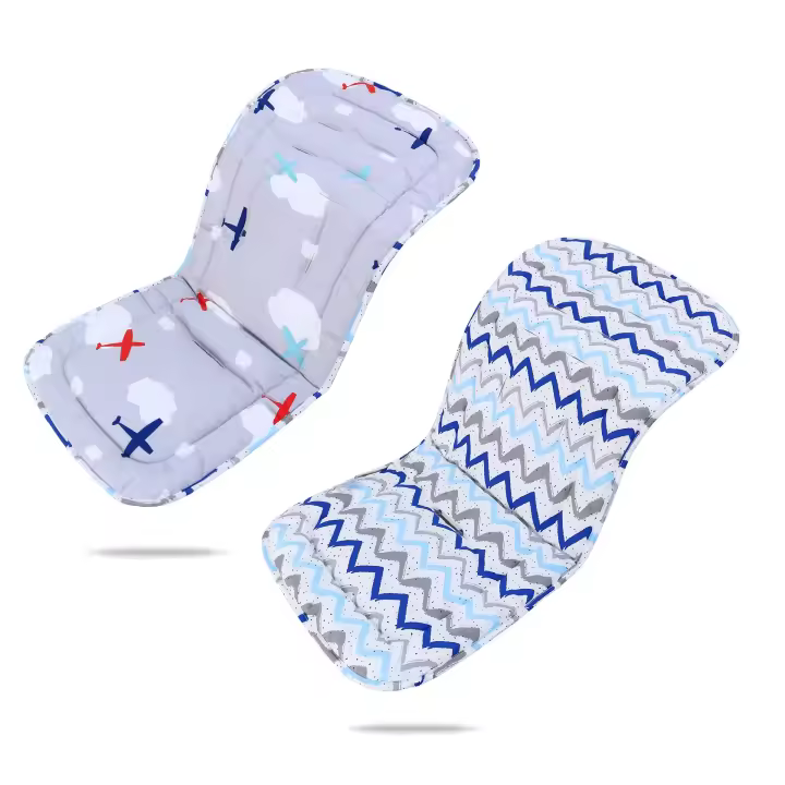 Colchoneta Silla Paseo Universal, Algodón Funda Carrto Bebe Universal, Funda Carro Bebe Universal de Doble Cara, Colchoneta Carro Bebe Universal, Colchoneta Silla Bebe para Bebés 77x34cm - 1