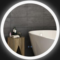 Kleankin Espejo de baño con iluminación, Espejo de comparación, Ø 70 cm, con 3 colores de Luz, IP44, interruptor táctil, antivaho para Baños modernos. - details 4