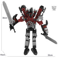 Bloques De Construcción Skibidi Toilet Drill Man Block Titans Speaker Man Clock Para Jóvenes De 14 Años O Más Plástico ABS Compatible Con Lego - details 10