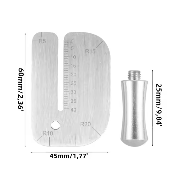 Herramienta Práctica Para Cortar Cuero DIY Ruler De Acero Inoxidable Auxiliar Para Corte Manual Accesorios De Herramientas De Talla De Cuero - 1