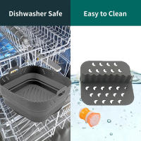 Cesta De Silicona Para Air Fryer Forma Cuadrada Reutilizable Plegable Libre De BPA Moldes De Hornear Accesorios Para AirFryer - details 7