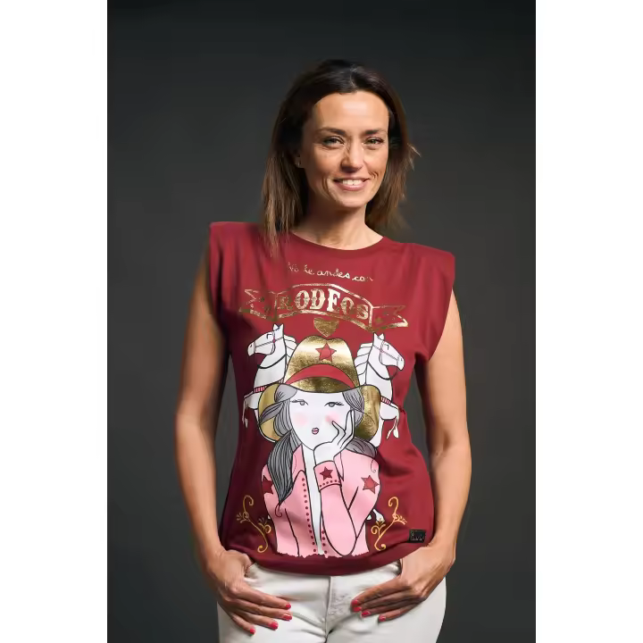 Anabel lee Marcas Mujer Ropa Camisetas y tops  Top granate -Anabel Lee- Rodeos - 1