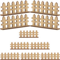 10Pcs Vallas De Madera Miniatura Para Jardín Decoración De Vallas De Flores Y Casas De Muñecas Suministro De Miniaturas - details 4