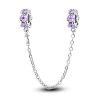 Encanto De Hummingbird De Plata Para Pulsera DIY Joyería Para Mujer Con Cada Pieza De Bola De Cúbico Zirconia Forma Irregular - details 9