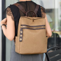Mochila de nuevo estilo para mujer, moderna y versátil, mochila antirrobo retro, mochila de viaje de PU de gran capacidad. - details 8