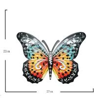 Decoración De Pared Con Mariposa Metálica Grande Para Jardín Patio Oficina Belleza En La Pared Valla Jardín Adorno Animal Tema - details 8