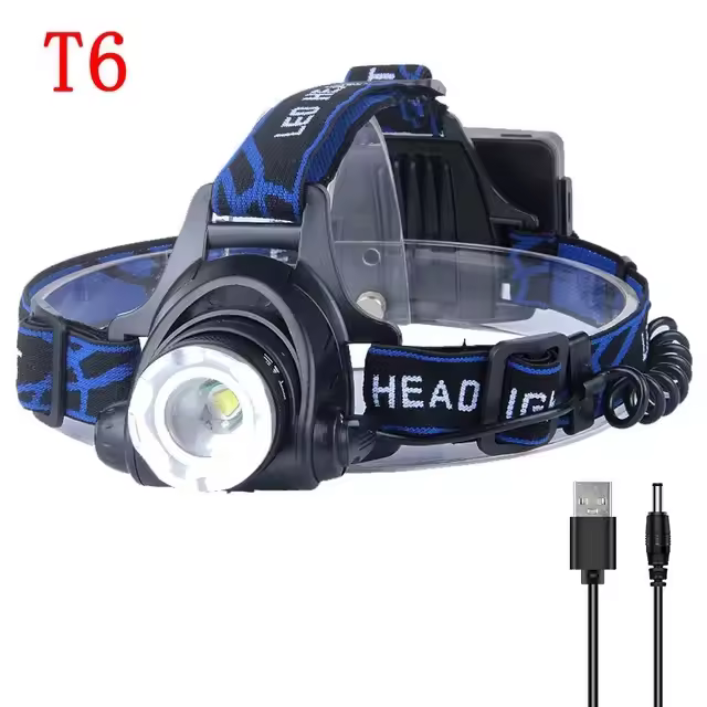 Linterna Frontal LED De Inducción Potente Recargable USB/DC Con Aluminio Para Pesca Al Aire Libre Lámpara Frontal Alta Luminosidad Torchete - 1