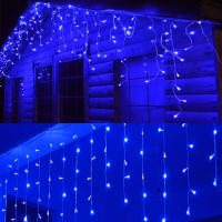Juego De Luces De Navidad LED De 4M Guirnalda De Icicles Para Exterior Decoración De Jardín Y Calle Lámparas De Faiy Light Droop Tamaño 0.4-0.6m Calor Blanco/Morado/Multicolor/Azul - details 2