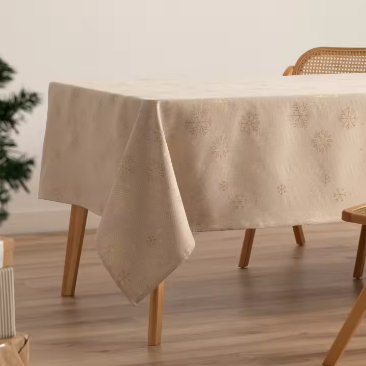 Gamusi Mantel navidad algodón jacquard snowflake SPARKLE - 1