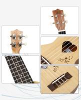 IRIN Ukulele De 17 Pulgadas Madera De Spruce Instrumento Musical De 4 Cuerdas Guitarra Hawaiana Con Bolsa De Almacenamiento Regalos Para Adultos Y Educacional Para Niños - details 4